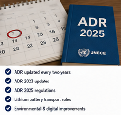 Updates van ADR-regelgeving en herzieningen van wetgeving voor vervoer van gevaarlijke goederen in Europa
