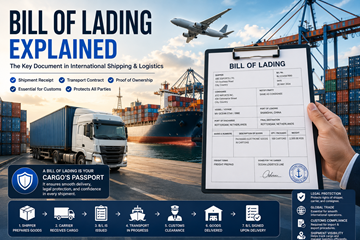 Internationale scheepvaartlogistiek en transportdocumentatie met Bill of Lading, cargocontainers en vrachtoperaties