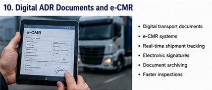 Digitale ADR-transportdocumenten en e-CMR-logistieksystemen in Europa
