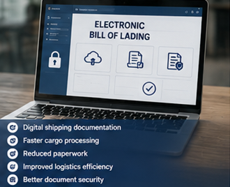 Digitaal elektronisch Bill of Lading-systeem in moderne logistiek en scheepvaart