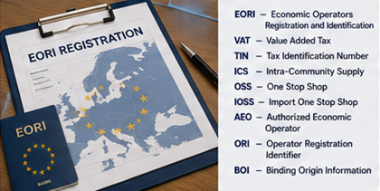 Internationale douaneafkortingen en EORI-handelsdocumentatie voor Europese import-exportactiviteiten
