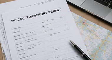 Vergunningen voor exceptioneel transport, routegoedkeuringen en logistieke documenten voor overmaatse lading