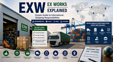 Internationaal transport en magazijnlogistieke werkzaamheden die EXW Ex Works leveringsvoorwaarden in de wereldhandel uitleggen