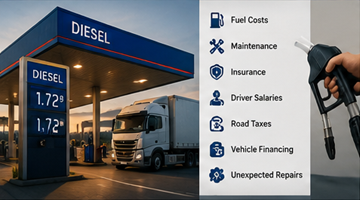 Brandstofprijzen die Europese logistiek en operationele kosten van transportbedrijven beïnvloeden
