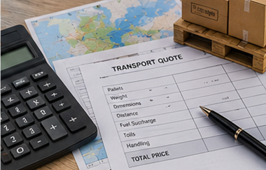 Berekening van groupagetarieven met pallets, logistieke planning, vrachtkosten en transportdocumenten