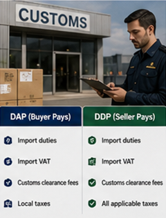 Invoerrechten, btw en internationale invoerprocedures onder DDP- en DAP-leveringsvoorwaarden