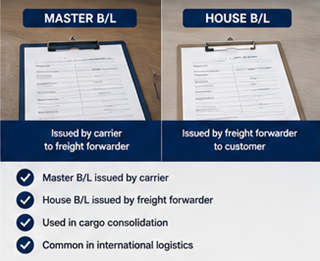 Vergelijking tussen Master Bill of Lading en House Bill of Lading bij expeditie