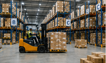 Openbare magazijnfaciliteit waar meerdere logistieke bedrijven voorraad opslaan