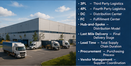 Third party logistics-operaties met magazijntransport en supplychaincoördinatie