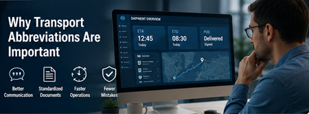 Transportmanager die de zendingstatus, ETA- en POD-informatie controleert op een logistiek dashboard