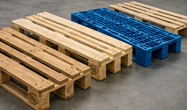 Verschillende pallettypes, waaronder europallets, houten pallets, kunststof pallets en logistieke vrachtplatforms