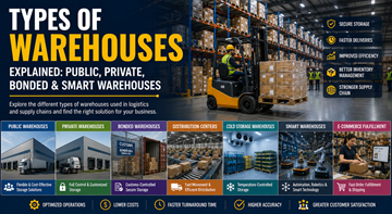 Verschillende magazijntypes, waaronder openbare, private, douane- en slimme magazijnen in moderne logistiek