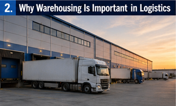 Magazijndistributiecentrum met trucks die lading laden voor Europees transport