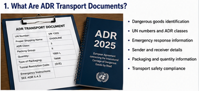 ADR-documenten voor gevaarlijke goederen en transportdocumentatie uitgelegd