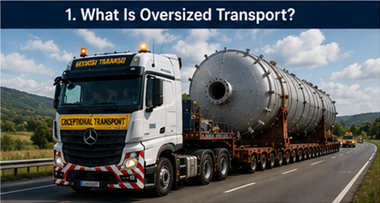 Zwaartransporttruck die exceptionele industriële lading door Europa vervoert