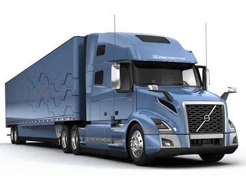 Vervoerder Oplegger Volvo VNL in Berlin Duitsland